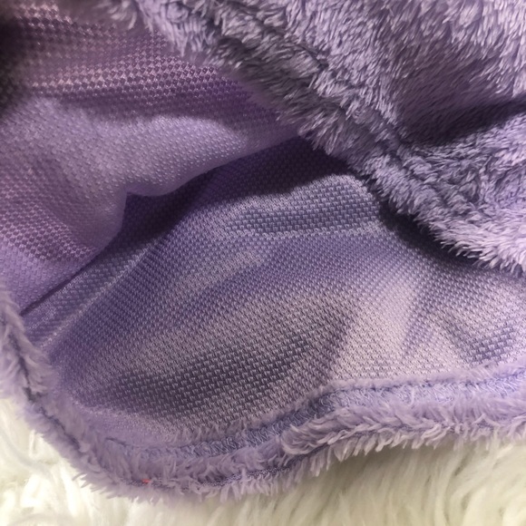 NWT Purple Faux Fur Cropped One Shoulder Sweater - Picture 7 of 7